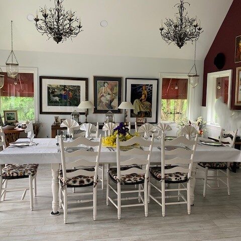 Dining Room one wall of art