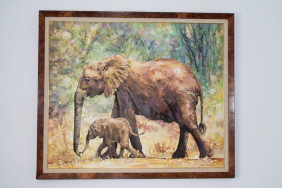 Jack H. Baker, (1925-2011) Elephants, oil