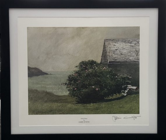 Jamie Wyeth Island of Roses signed framed 35 x 30